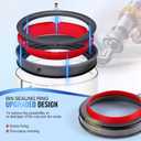 Upgraded Canister Compatible with Dyson V11 V15 SV14 SV15 SV22 Vacuum Cleaner Dust Bin, for Bin Part no. 970050-01 and Part no. 965443-01 with HEPA Filter