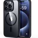 ESR for iPhone 15 Pro Max Case, Compatible with MagSafe, Shockproof Military-Grade Protection, Scratch-Resistant Back, Magnetic Phone Case for iPhone 15 Pro Max, Classic Hybrid Case, Clear Black