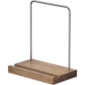 Now Playing Vinyl Record Stand, Vinyl Display Holder for Albums and LP Storage, Holds any Size Records (Walnut)