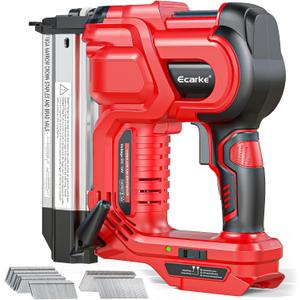 Ecarke 2" Electric Nail Gun Compatible with Milwaukee 18V Battery(No Battery),2 in 1 Cordless Brad Nailer Stapler with 1000 Nails,18 Gauge Nail Gun Battery Powered,2 Firing Modes for Trim Wood DIY