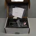 Hoimpro LED Waterfall Bathroom Faucet Matte Black, Single Handle Bathroom Sink Faucet 1 Hole, 3 Colors Light Changing vanity faucet, with Pop-up Drain and cUPC Supply Lines, Stainless Steel