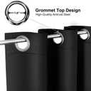 ChrisDowa Grommet Blackout Curtains for Bedroom and Living Room - 2 Panels Set Thermal Insulated Room Darkening Curtains (Black, 38W x 54L)