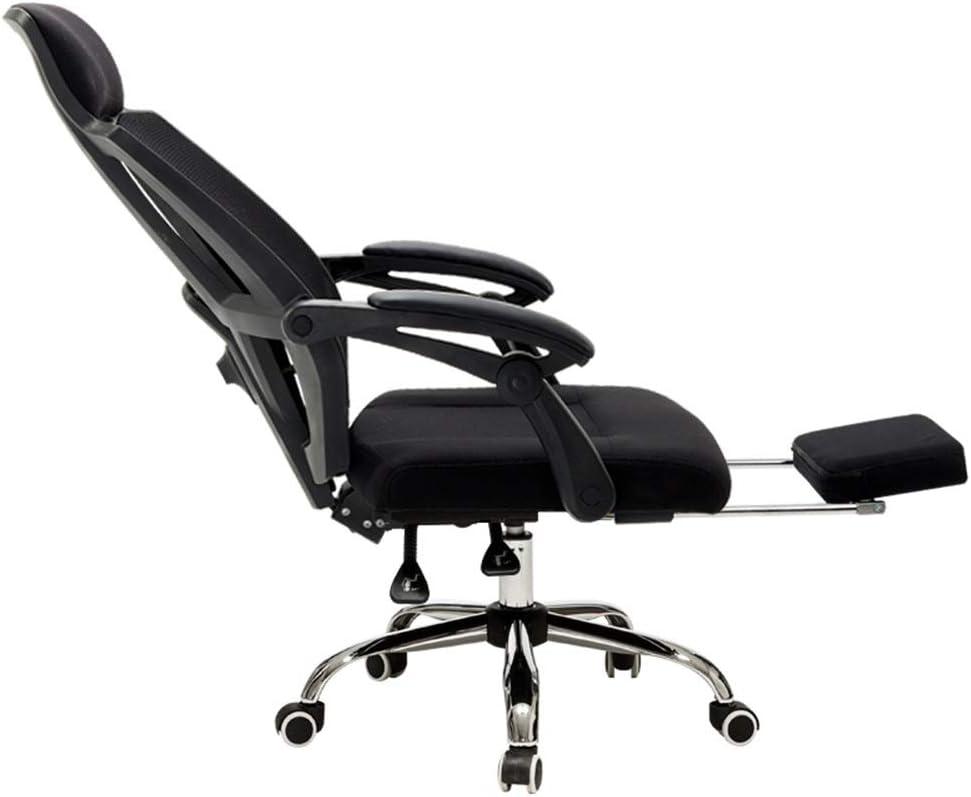 Swivel Office Chair, Computer Chair, Office Chair, Backrest Gaming Chair, The Company Chairs, Reclining Ergonomic Chair, with A Footrest, White/Black Task Chair