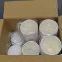 JOLLY CHEF 100 Pack 20 oz Disposable Coffee Cup with Lids, Printed Hot Paper Coffee Cups for Home, Business, Restaurant (Stripes and Grey)