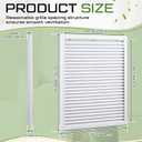 Blulu 2 Pcs 24''×30'' Duct Opening Decorative Gable Vent ABS, Only Vent, 24''×30'' Duct Size