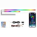 Upgraded Dreamcolor Acrylic Car Interior Lights RGB LED Strip Lights APP Control Zoned Control System 252 Color Modes DIY Fiber Optic Ambient Lighting Kits 2 in 1 Music Car Neon Lights
