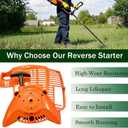 Recoil Pull Starter Rewind for Stihl FS40 FS40C FS50 FS50C FS56 FS56C, Handheld Recoil Pull Start Replacement Parts 4144 190 4000, 4144 190 4013