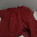 Sheer Curtains 45 Inch Length for Living Room Bedroom, Rod Pocket Polyester Semi Sheer Privacy Drapes, Window Treatments Semi Crinkle Curtain Panels for Kitchen Doorway Divider, Burgundy, 52" Wx 45"L