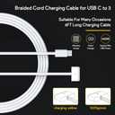 140W Mac Book Pro Charger,Compatible with Pro(16 inch 2021-2023)&(14 inch 2023),Air (13-15 inch 2021-2024),Include a USB C to T -Tip 3 Magnetic Braided Cable(6.6FT/2M)