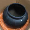 Ceramic Vase Home Decor, Vintage Vase, Wide Mouth Farmhouse vase (19”h-Vintage Black)