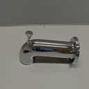 Slip-On Extra Long Tub Spout with Diverter, 1/2 Inch Slip Fit Connection,Chrome Plated