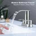Ultimate Unicorn Waterfall Bathroom Sink Faucet Brushed Nickel, Two Handles Bathroom Faucet with Metal Pop up Sink Drain Stopper, Two Or 3 Holes Bathroom Basin Mixer Tap with Deck Mount Plate