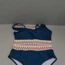 AI'MAGE Women's Bikini Sets High Waisted Two Piece Sporty Swimsuits High Cut Tummy Control Bathing Suits (Medium, Peacock Blue)