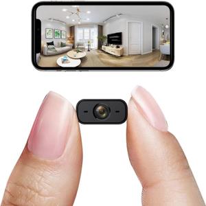 Mini Hidden Camera, Small Spy Cameras Hidden Wireless Home Cameras Indoor Nanny Spy Camera with 1080P HD and Night Vision for Home Security, Room, Pet, Baby