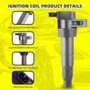 Set of 6 Ignition Coils Pack UF546 27301-3C000 & 6 PCS Iridium Spark Plugs Compatible with Hyundai Kia Azera Entourage Santa Fe Sonata Veracruz Optima Sedona 2.4L 3.3L 3.5L 3.8L V6