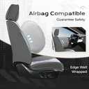 Coverado Car Seat Covers, Front Covers for Cars, Car Seat Cover Front Seats, Automotive Seat Cover, Waterproof, Leather Car Seat Cushion, Universal Interior Seat Protectors for Most Cars Light_Gray