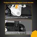 Gledewen Tailgate Handle Liftgate Latch Handle with Keyhole | for 2000-2006 Toyota Tundra | Replaces# 69090-0C010 69090-0C030-C0