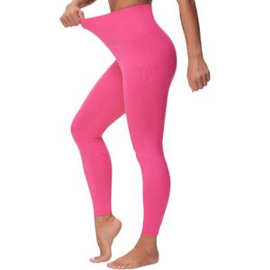 Dragon Fit Compression Yoga Pants with Inner Pockets in High Waist Athletic Pants Tummy Control Stretch Workout Yoga Legging (Pink, XL)