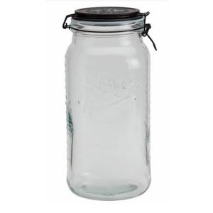 Mason Craft & More Glass Clamp Jar With Black Lid 4.5L, 152oz.