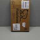 Fldofaves Dog Gate - 18"-45" Adjustable Extra Wide Metal Baby Gate to Step Over, 10" Tall Small Pet Gate with 3 Extension Kits, Pressure Mounted for Doorways & Stairs (White)