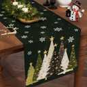 Christmas Table Runner,13''X72'' Seasonal Christmas Tree Snowflakes Seasonal Decorations Table Runner, Perfect for Party Dinner Table Decor,Kitchen,Mantel,Bedroom Decoration