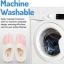 Floopi House Slippers for Women, Fur Lined Clog Womens Slippers Cozy Memory Foam with Indoor & Outdoor Anti Skid Sole (Pink)