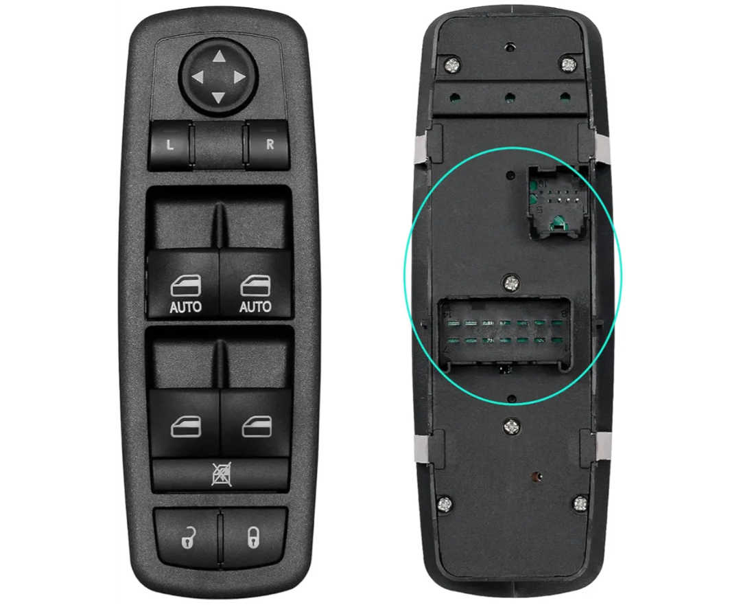 Driver Side Master Power Window Control Switch for 2012-2019 Dodge Grand Caravan, 2012-2016 Chrysler Town & Country, 2012-2015 Ram C/V 3.6L Mini Passenger Van 68110871AA 68298871AA