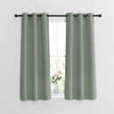 NICETOWN Blackout Sage Green Curtains 54 inches Long 2 Panels Set - Grommet Thermal Curtains Sound Dampening Window Treatments Room Darkening Drapes for Bedroom/Home Office, W37 x L54