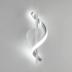 Modern Wall Sconces, 9W Wall Lighting Fixture Lamps LED Aluminum Wall Lamps for Bedroom Living Room Hallway Hotel Indoor (White-Cold White)-13.7 inch