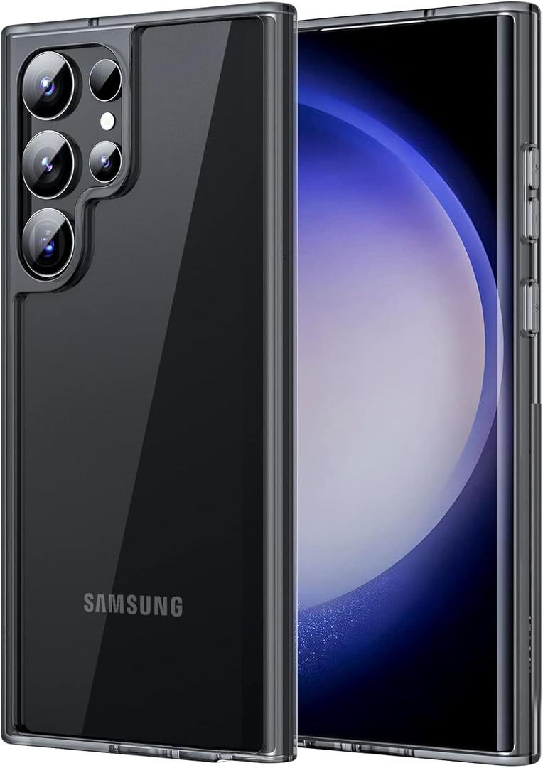 JETech Case for Samsung Galaxy S23 Ultra 5G 6.8-Inch, Non-Yellowing Shockproof Bumper Protective Phone Cover, Anti-Scratch Hard PC Back (Black)