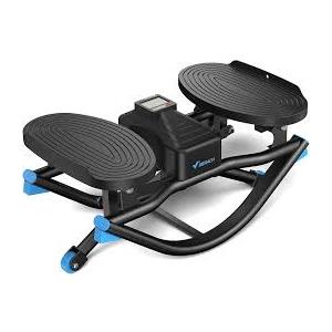 Merach Rocking Steppers for Exercise at Home, 3D Motion Stair Stepper with Resistance Bands for Full Body Workout & Low-Impact Balance Board, 330 LBS Loading Capacity Exercise Equipment