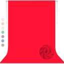 Red Backdrop for Photoshoot, Professional Photo Backdrop Background Curtain for Product Photography, Portraits, Wedding, Party, Live Streaming Video Recording 10X10 FT (Background Only)