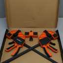 HORUDSY 3-Pack 12-Inch Bar Clamps Set with Leveling Block Clamps, Heavy Duty 350LBS Load, One-Handed Quick Grip Woodworking Clamps, Expandable Spreader with Connector