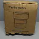 Portable Washing Machine 20L Small Foldable Washer with Spin Basket, 3 Mode Deep Clean Mini Laundry Machine for Travel, Dorms, Camping, Ideal for Baby Clothes, Underwear, Socks Beige