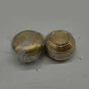 Stainless Steel Rice Bowl with Lid, Set of 2, for Korean Kitchen Restaurant, Double-walled Metal Bowls, Multi-Purpose Insulated Soup Bowls Snacks Bowls (10.5cm Gold)