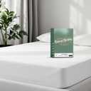 TEXAS LINEN CO. 100% Organic Cotton Percale Weave Fitted Sheet Queen Size, White, 1 Deep Pocket Queen Fitted Sheet, Fits Mattress Upto 16" Crisp and Cool Bed Linen, Luxury GOTS Certified Sheets