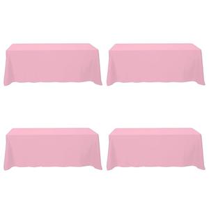 BRILLMAX Pink Tablecloths 90 x 156 Inch for 8ft Rectangle Tables - 150 GSM Polyester Fabric, Floor Length Drop, Water, Stain & Wrinkle Resistant Cloth Cover for Wedding Reception Banquet