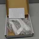 Sliding Patio Door Handle with Mortise Lock and keys, Key Cylinder and Keeper, 4-15/16" Hole Spacing, Sliding Glass Door Replacement Handle for Door Thickness from 1.5" to 2", Need to Drill (White)