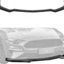 KUAFU Front Bumper Lip Splitter Compatible with 2018-2023 Ford Mustang GT Ecoboost Model W/Performance Pack Lower Chin Spoiler Lip Valance Paintable (Unpainted Black)