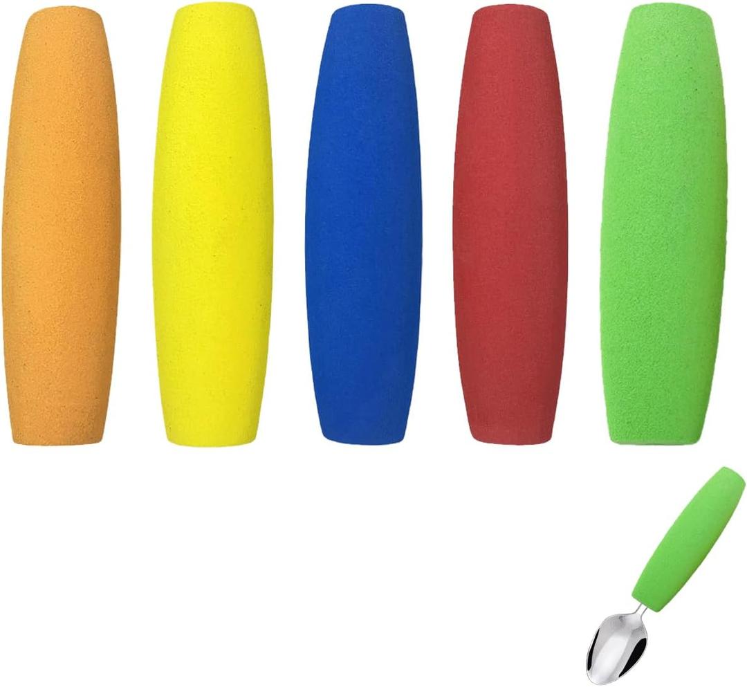 5 Pack Foam Grip Tubing Adaptive Utensils Grip Tubing Arthritic Hands Gadgets Grips for Elderly, Disabled, Arthritis, Parkinson (Color Mixing)