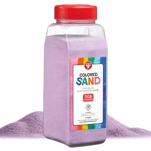 Hygloss Products Colored Play Sand - Assorted Colorful Craft Art Bucket O' Sand, Lavender, 3 lb