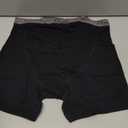 Organic Signatures 3-pack Soft Comfortable Mens 100% Organic Cotton Boxer Briefs (Large, Black)