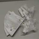 Kigley 2 Tiered Corner Riser for Kitchen Counter Wood Beaded Corner Shelf White Wash Countertop Bathroom Counter Organizer Rustic Decorative Pedestal Stand with Removable Feet for Kitchen Coffee Bar