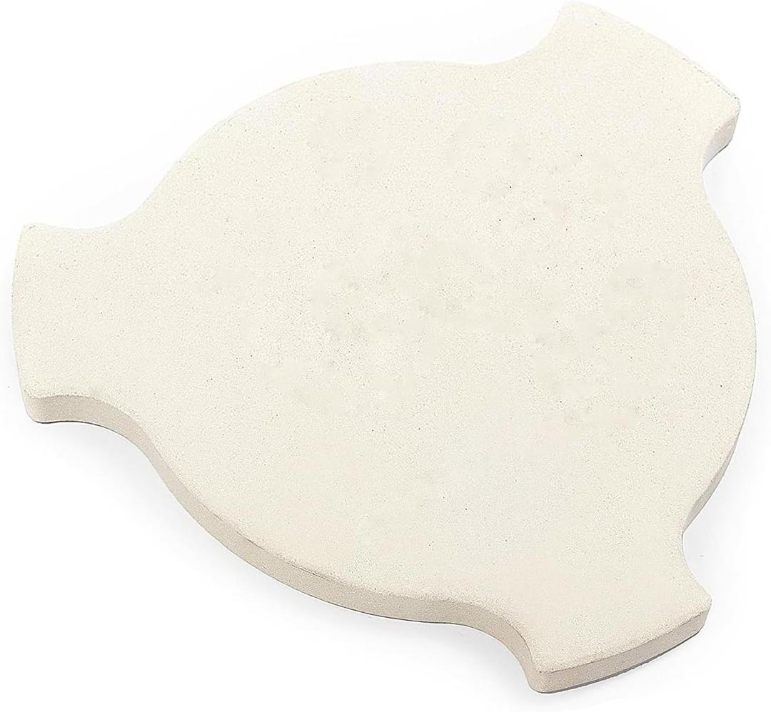 17 Inch Heavy Duty Ceramic Pizza Stone, Heat Deflector Stone, Plate Setter, Heat Diffuser Plate Compatible for Char-Griller 6201, Fits 20" AKORN Kamado Grill, Large Big Green Egg and More