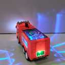 Ynanimery Large Fire Trucks for Toddlers 3-5, Toy Trucks for Toddlers Boys 3 4 5 Birthday Gifts, Kids' Play Truck with 4D Lights & Real Firetruck Siren Sound - Automatic Bump Go Technology