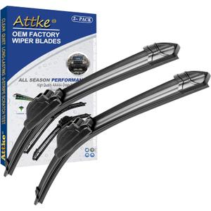 ATTKE OEM Quality Front Windshield Hook Wiper Blades OE Original Style (22+22 Front Windshield Wiper Blade Set)