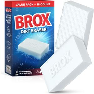 Magic Eraser Sponge - 18 Count Melamine Sponge - Long Lasting Multi Surface Cleaner - Bathroom, Shower, Wall Cleaner - Foam Cleaning Pads - Extra Durable Eraser Sponges