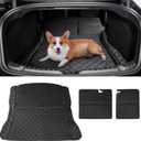 for Tesla Model 3 Highland Trunk Pet Mat Waterproof PU Leather Cargo Liner for Dogs Rear Seat Cover for Tesla Model 3 2024 Version