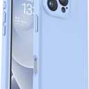 Vooii Compatible with iPhone 16 Pro Case, Liquid Silicone Upgrade [Camera Protection] [Soft Anti-Scratch Microfiber Lining] Shockproof Phone Case for iPhone 16 Pro 6.3 inch - Light Blue
