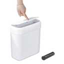funest Bathroom Small Trash Can with Lid,10L / 2.7 Gallon Slim Garbage Bin Wastebasket with Press Top Lid for Bedroom, Rv, Office, Kitchen, Craft Room